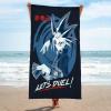 imageJay Franco Minecraft Creeper Kids Bath Pool Beach Towel  Super Soft ampamp Absorbent Blue 100 Cotton Towel Measures 28 x 58Blue  Yugioh