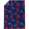 imageMarvel Spiderman Plush Throw Blanket  Measures 46 x 60 Inches  Kids Super Soft Fleece Superhero BeddingBlue  Spiderman