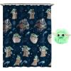 imageJay Franco Disney Encanto 2 Piece Bathroom Set  The Family Madrigal Shower Curtain ampamp Mirabel Loofah Body ScrubberBlue  Mandalorian