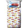 imageJay Franco DisneyPixar Cars Tune Up BlueGray 4 Piece Full Sheet Set with Lightning McQueen ampamp Mater Official DisneyPixar ProductCars Red