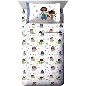 imageJay Franco Disney Encanto Sister Magic Full Sheet Set  4 Piece Set Super Soft and Cozy Kids Bedding  Fade Resistant Microfiber Sheets Official Disney Product