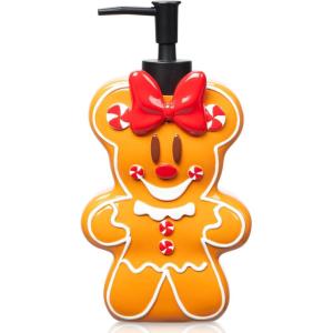 imageJay Franco Disney Minnie Mouse Gingerbread Soap Dispenser  Christmas ampamp Holiday Season Bathroom Accessory  Brown Resin Lotion Pump