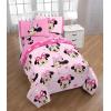 imageJay Franco Kids Comforter  Super Soft Reversible Bedding Polyester Microfiber Fill Pink  Minnie Mouse Twin