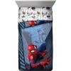 imageJay Franco Marvel Spiderman Crawl 4 Piece Twin Bed Set  Includes Reversible Comforter ampamp Sheet Set Bedding  Fade Resistant Microfiber  Official Marvel Product Multi  Spiderman