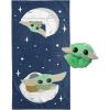 imageJay Franco Star Wars The Mandalorian The Child 2 Piece Bath Towel ampamp Loofah Set  Featuring Baby Yoda Grogu  Super Soft ampamp Absorbent Fade Resistant Cotton Towel Official Star Wars Product