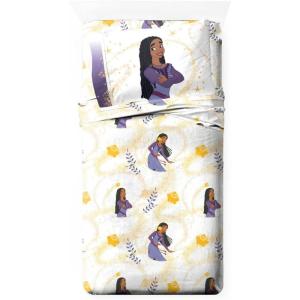 imageJay Franco Disney Wish Full Size Sheet Set  Super Soft Kids 4 Piece Bedding Set Features Asha Valentino ampamp Wishing Star  Microfiber Sheets Includes Reversible Pillow CoversWhite  Wish