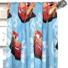 imageJay Franco Disney Pixar Cars Velocity 84quot Decorative CurtainDrapes 4 Piece Set 2 Panels 2 Tiebacks