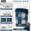 imageJay Franco Kids Comforter Set Includes Sheets and Pillow Covers  Soft and Cozy Bed Set for Stylish Room Decor Blue  Star Wars 01 7 Piece Full Bedding