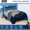 imageJay Franco Kids Comforter Set Includes Sheets and Pillow Covers  Soft and Cozy Bed Set for Stylish Room Decor Dark Blue  Star Wars 7 Piece Full Bedding
