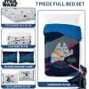 imageJay Franco Kids Comforter Set Includes Sheets and Pillow Covers  Soft and Cozy Bed Set for Stylish Room Decor Dark Blue  Star Wars 7 Piece Full Bedding