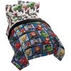 imageJay Franco Marvel Avengers Team 5 Piece Full Bed Set  Includes Comforter ampamp Sheet Set  Super Soft Fade Resistant Polyester  Official Marvel ProductBlue  Avengers