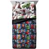 imageJay Franco Marvel Avengers Team 5 Piece Full Bed Set  Includes Comforter ampamp Sheet Set  Super Soft Fade Resistant Polyester  Official Marvel ProductBlue