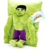 imageJay Franco Marvel Spiderman 3D Snuggle Pillow  Super Soft  Measures 15 Inches Official Marvel ProductGreen  the Hulk
