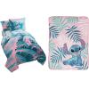 imageJay Franco Disney Lilo ampamp Stitch Floral Fun 6Piece Twin Bedding Bundle Includes Bed Set Throw