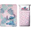 imageJay Franco Disney Lilo ampamp Stitch Misty Palm Throw Blanket 5Piece BundleIncludes Blanket Sheet Set