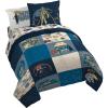 imageJay Franco Kids Comforter Set Includes Sheets and Pillow Covers  Soft and Cozy Bed Set for Stylish Room Decor Blue  Star Wars 01 7 Piece Queen Bedding