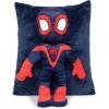 imageJay Franco Marvel Spiderman 3D Snuggle Pillow  Super Soft  Measures 15 Inches Official Marvel ProductBlack  Miles