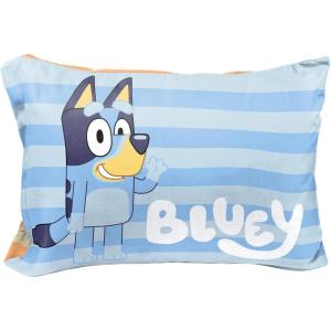 imageJay Franco Bluey Hello 1 Single Reversible Pillowcase  DoubleSided Kids Super Soft Bedding Official Bluey ProductBlue  Bluey