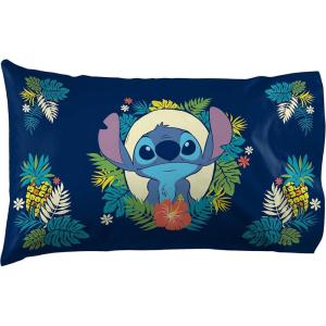imageJay Franco Bluey Hello 1 Single Reversible Pillowcase  DoubleSided Kids Super Soft Bedding Official Bluey ProductBlue  Lilo  Stitch