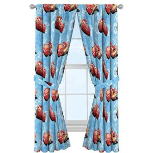 imageJay Franco Disney Pixar Cars Velocity 84quot Decorative CurtainDrapes 4 Piece Set 2 Panels 2 Tiebacks