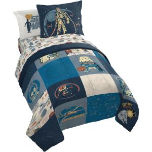 imageJay Franco Kids Comforter Set Includes Sheets and Pillow Covers  Soft and Cozy Bed Set for Stylish Room Decor Blue  Star Wars 01 7 Piece Full Bedding