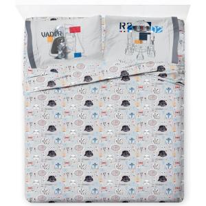 imageJay Franco Kids Sheet Set Includes Sheets and Pillow Cover  100 Microfiber Bedding and Room Decor Gray  Star Wars 01 4 Piece Full