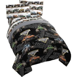 imageJay Franco Marvel Avengers Team 5 Piece Full Bed Set  Includes Comforter ampamp Sheet Set  Super Soft Fade Resistant Polyester  Official Marvel ProductBlack  Monster Jam