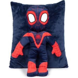 imageJay Franco Marvel Spiderman 3D Snuggle Pillow  Super Soft  Measures 15 Inches Official Marvel ProductBlack  Miles