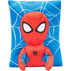 imageJay Franco Marvel Spiderman 3D Snuggle Pillow  Super Soft  Measures 15 Inches Official Marvel ProductBlue  Spiderman 02