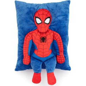imageJay Franco Marvel Spiderman 3D Snuggle Pillow  Super Soft  Measures 15 Inches Official Marvel ProductBlue  Spiderman