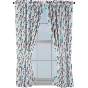 imageJay Franco Minecraft Isometric Characters 63quot inch Drapes 4 Piece Set  Beautiful Room Dcor ampamp Easy Set up  Window Curtains Include 2 Panels ampamp 2 Tiebacks Official Minecraft ProductGray  Minecraft