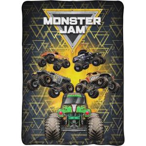 imageMarvel Avengers Blue Circle Fleece Plush Blanket 62 x 90TwinMulti  Monster Jam