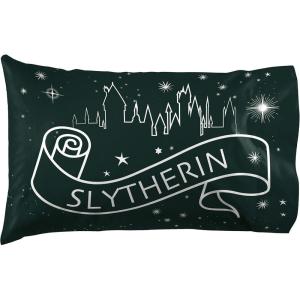 imageJay Franco Harry Potter Serpent Stars 1 Pack Pillowcase  DoubleSided Kids Super Soft Bedding  Features Hogwarts House SlytherinGreen  Slytherin