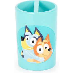 imageJay Franco Bluey Toothbrush Holder  Blue Resin Pencil HolderBathroom Tumbler Features Bluey ampamp Bingo  Fun Toothbrush Holder for KidsBlue  Bluey