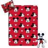 imageJay Franco Mickey Mouse Kids Travel Set  Blanket Pillow ampamp Plush Official Disney ProductRed  Mickey Mouse