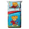 imageDaniel Tigers Neighborhood Tiger Trolley 4 Piece Toddler Bed Set  Includes Comforter ampamp Sheet Set Bedding  Super Soft Fade Resistant Microfiber Official Daniel Tigers Neighborhood Product
