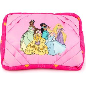 imageJay Franco Disney Princess Social Small Tablet Pillow  Soft Holder Rest Support Pillow Features Cinderella Belle Jasmine Rapunzel ampamp Tiana Official Disney ProductPink  Princess