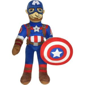 imageJay Franco Marvel Spidey and His Amazing Friends Miles Morales Pillow Buddy  Super Soft Polyester Microfiber 17 inches Official Marvel ProductBlue  Captain America