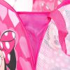 imageJay Franco Marvel Spiderman Web Sling Pop Up Hamper  Mesh Laundry BasketBag with Durable Handles 22quot x 14quotMinnie Mouse  Pink