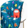 imageJay Franco Among Us Tasks Mini Plush Pillow Buddy ampamp 46 Inch x 60 Inch Throw Set  Kids Super Soft 2 Piece Blanket Set