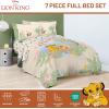 imageDisney Lion King Full Size Comforter Set  7 Piece Simba and Nala Bedding Includes Sheet Set ampamp Pillow Covers  Super Soft Cozy Safari Bedding