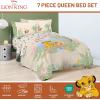 imageDisney Lion King Queen Size Comforter Set  7 Piece Simba and Nala Bedding Includes Sheet Set ampamp Pillow Covers  Super Soft Cozy Safari Bedding