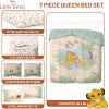 imageDisney Lion King Queen Size Comforter Set  7 Piece Simba and Nala Bedding Includes Sheet Set ampamp Pillow Covers  Super Soft Cozy Safari Bedding