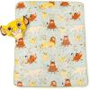 imageDisney Lion King Simba Nogginz Set  40 x 50 Inch Lightweight Travel Throw Blanket ampamp Plush Pillow with  Kids Super Soft 2 Piece Safari Animals Bedding Set