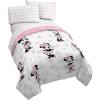 imageJay Franco Marvel Super Hero Adventures Double Team 4 Piece Twin Bed Set  Includes Reversible Comforter ampamp Sheet Set Bedding Features Avengers  Super Soft Fade Resistant MicrofiberWhite  Minnie Mouse