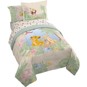 imageDisney Lion King Full Size Comforter Set  7 Piece Simba and Nala Bedding Includes Sheet Set ampamp Pillow Covers  Super Soft Cozy Safari Bedding