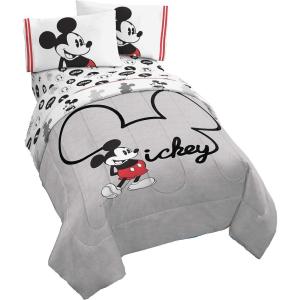 imageJay Franco Marvel Super Hero Adventures Double Team 4 Piece Twin Bed Set  Includes Reversible Comforter ampamp Sheet Set Bedding Features Avengers  Super Soft Fade Resistant MicrofiberGray  Mickey Mouse