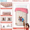 imageJay Franco Disney Moana Queen Comforter Set  7 Piece Bedding Includes Sheet Set ampamp Pillow Covers  Super Soft Floral Kids BeddingBeige  Moana