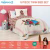 imageJay Franco Disney Moana Queen Comforter Set  7 Piece Bedding Includes Sheet Set ampamp Pillow Covers  Super Soft Floral Kids BeddingBeige  Moana