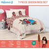 imageJay Franco Disney Moana Queen Comforter Set  7 Piece Bedding Includes Sheet Set ampamp Pillow Covers  Super Soft Floral Kids BeddingBeige  Moana